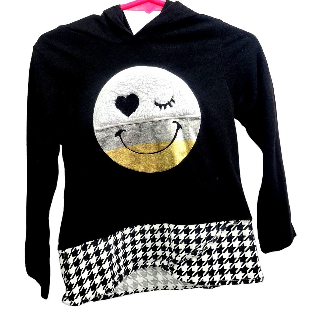 Garanimals Black Long Sleeve Smiley Face Hoodie Toddler‎ Size 3T